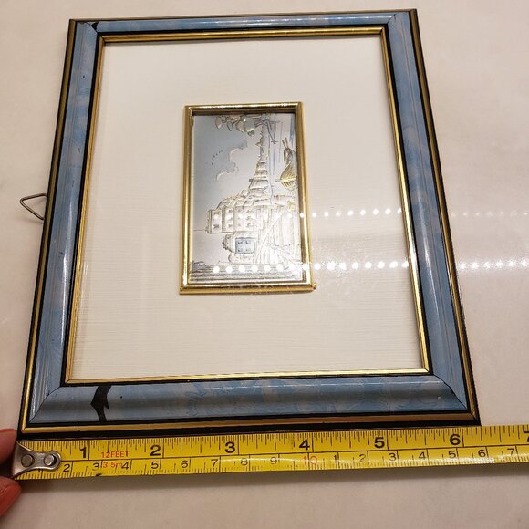 Vintage Italian Scene Picture hand-painted on silver - Picture 8 of 8